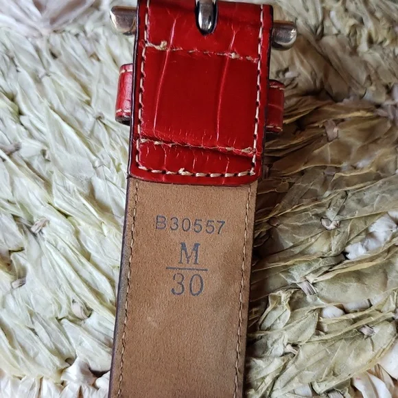 Vintage Brighton leather and fabric heart & B belt, size 30 - Picture 7 of 12